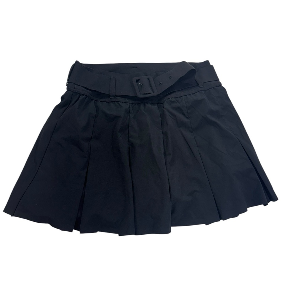 NWT OFFLINE By Aerie Belted Pleated Skort Black Size Small